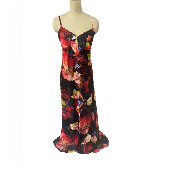 Ted Baker Y2K flower full length maxi gown xs - Picture 1 of 7